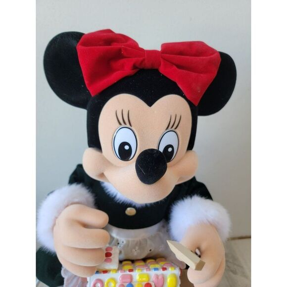 Telco 1996 Minnie Mouse gingerbread house animated motionette Xmas decor - Picture 5 of 13